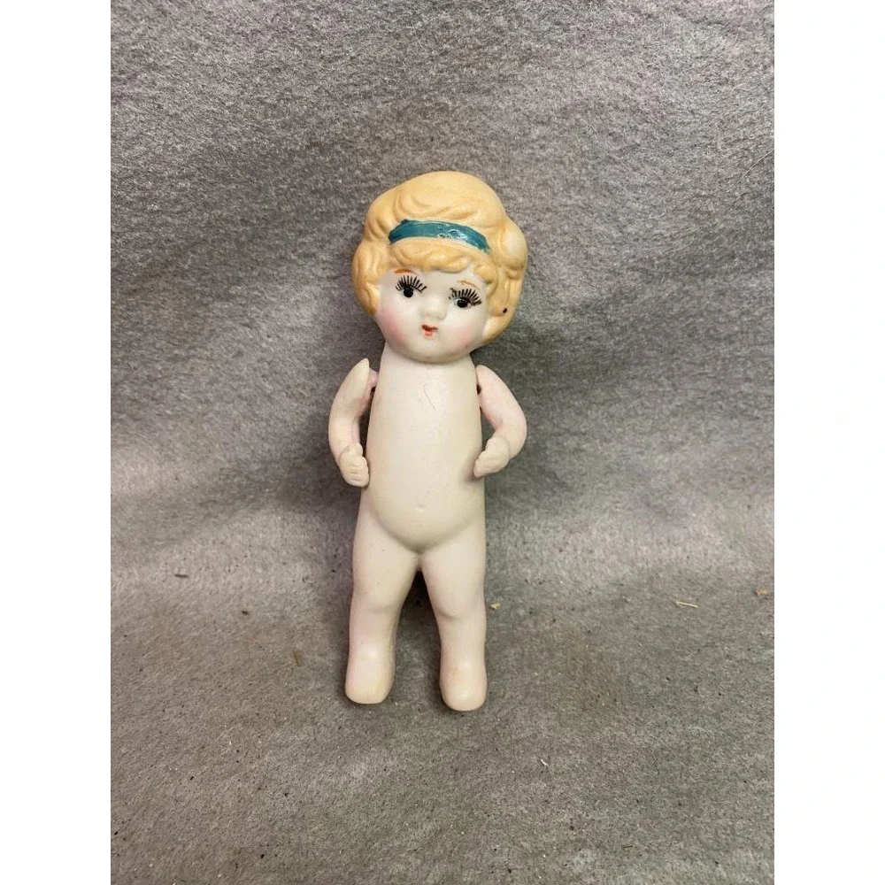 VINTAGE‎ 5 INCH BISQUE EMMA DOLL JOINTED AT SHOULDERS JAPAN